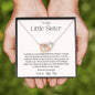 Gift for Big Sister, Sister Necklace from Little Sister, Sister Birthday, Little Sis Gift, Sisterhood, Best Sister Ever, Big Sister Gift, Interlocking Hearts