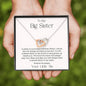 Gift for Sister, Sister Necklace from Little Sister, Sister Birthday, Big Sis Gift, Sisterhood, Best Sister Ever, Interlocking Hearts