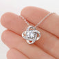 For My Lovely Wife - I Love You in the Morning Love Knot Necklace