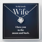Gift for Wife - I Love You to the Moon & Back Love Knot Necklace