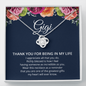 Gigi Thank You For Being in My Life Knot Necklace, 12a5
