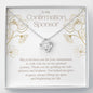 Gift for Confirmation Sponsor, Godmother Gift, Confirmation Gift, Gift from Goddaughter, Religious Jewelry, Love Knot 08e