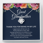 Great Grandmother Thank You For Being in My Life Knot Necklace, 12a3