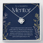 Mentor Gift For Women Necklace, Gift For Counselor, Retirement Gift, Thank You Gifts For Women, Best Mentor Ever, Love Knot 09a