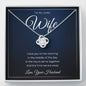 For My Lovely Wife - I Love You in the Morning Love Knot Necklace
