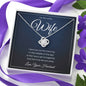 For My Lovely Wife - I Love You in the Morning Love Knot Necklace