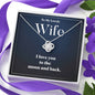 Gift for Wife - I Love You to the Moon & Back Love Knot Necklace