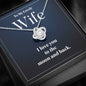 Gift for Wife - I Love You to the Moon & Back Love Knot Necklace