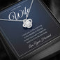 For My Lovely Wife - I Love You in the Morning Love Knot Necklace