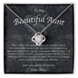 Aunt Necklace from Niece, Aunt Birthday, Aunt Appreciation, 23a2