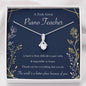 Gift for Piano Teacher, Music Teacher Necklace, Alluring Beauty 007b