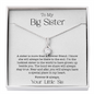 Big Sister Necklace, Gift from Little Sister, Necklace from Lil Sis, Birthday Necklace for Sister, WV005a Alluring